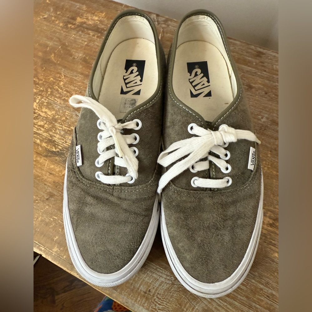 Vans Olive Green Suede Classic Low-Top Sneakers